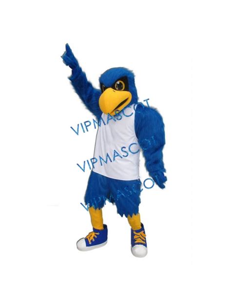 Blue Handsome Falcon Mascot Costume