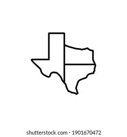 Texas Outline Logo Icon 001 Stock Vector (Royalty Free) 1345011704 | Shutterstock