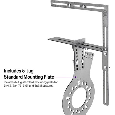 5-Lug Standard Wheel Fitment Mockup Tool W/ Tire Size Attachment