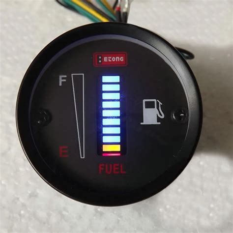 Car Fuel Gauge 10 LED Fuel Level Meter Gauge Fuel Level Sensor 12V Motorcycle Automobile ...