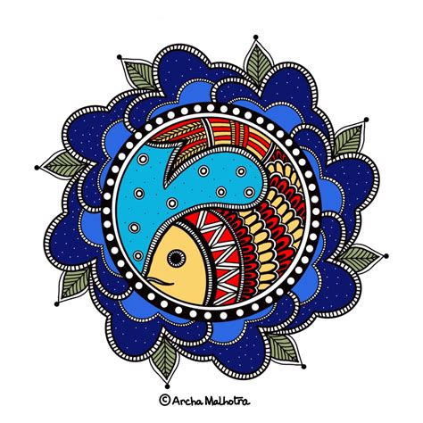 Madhubani Fish in 2020 | Indian art paintings, Tribal art drawings ...