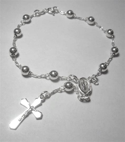 Sterling Silver Rosary Bracelet Rosary Rosary Bracelet