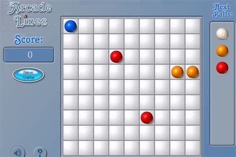 Play Free! Arcade Lines Deluxe game: Click/drag balls of the same color ...