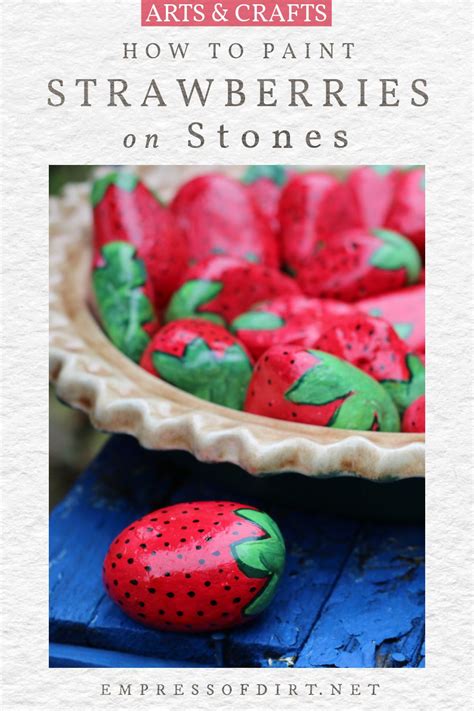How to Paint Strawberry Rocks (Beginner Tutorial) in 2021 | Hand painted rocks, Beginner crafts ...