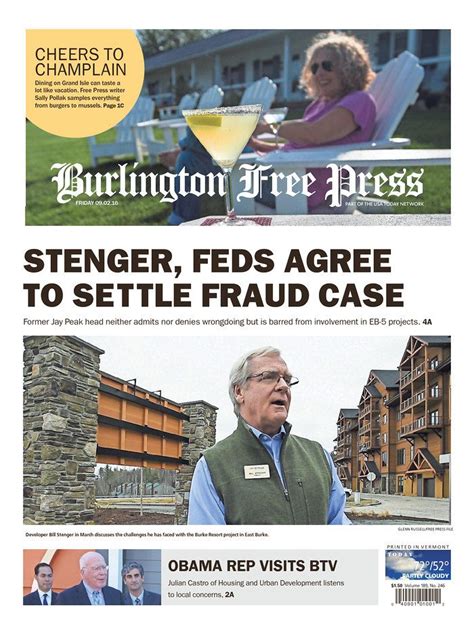 Today's Burlington Free Press www.burlingtonfreepress.com @bfp_news | Burlington, Champlain ...