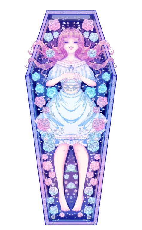 girl in coffin with flowers (commission) by DanielaBaez24 on DeviantArt