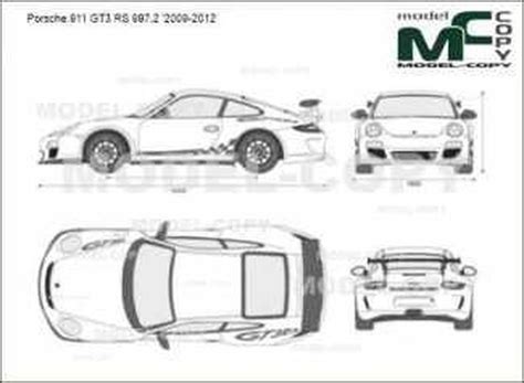 Porsche 911 GT3 RS 997.2 '2009-2012 - 2D drawing (blueprints) - 64564 - Model COPY - Default