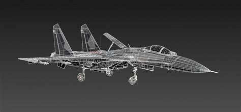 Su-27 3D Model in Fighter 3DExport