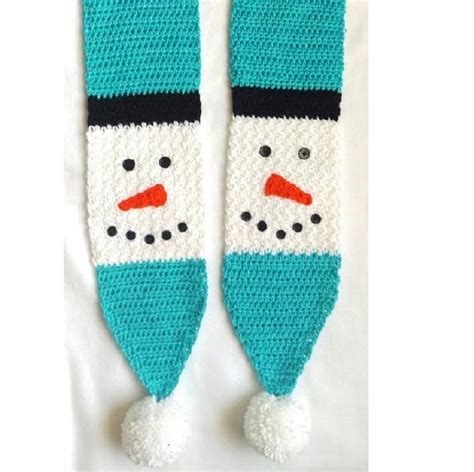 Mr. Snowman Scarf Crochet Pattern | Ganchillo, Patrón de ganchillo ...