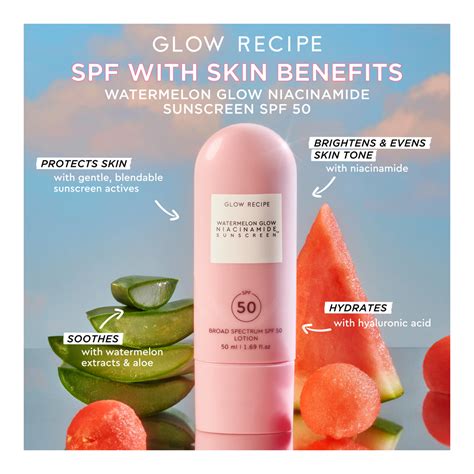 Buy Glow Recipe Watermelon Glow Niacinamide Sunscreen SPF 50 | Sephora ...