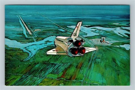 NASA Space Shuttle Orbiter Making Landing Approach Aircraft Chrome Postcard | Other / Unsorted ...