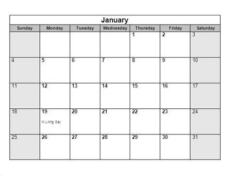 FREE 12+ Sample Yearly Calendar Templates in Google Docs | MS Word ...