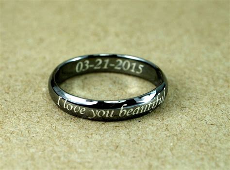 Personalized Ring Custom Name Rings Engraved Ring