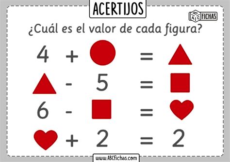 Acertijos Matemáticos Fáciles Para Niños | PARA IMPRIMIR