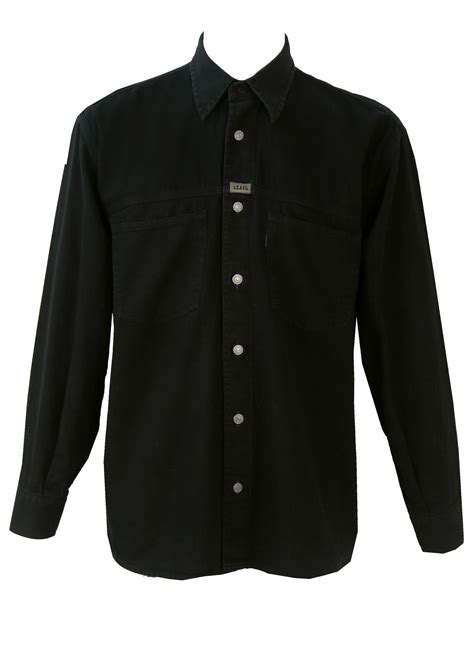 Levi's Black Cotton Shirt - M/L | Reign Vintage