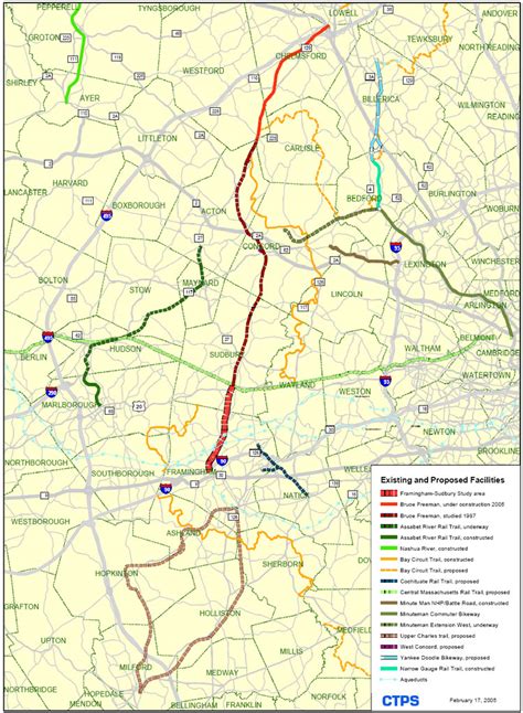 Bruce Freeman Rail Trail Map | Massachusetts