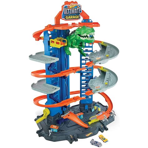 Hot Wheels City Ultimate Garage Track Set with 2 Toy Cars, Garage ...