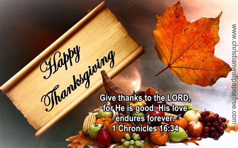 Thanksgiving 1 Chronicles 16 Verse 34