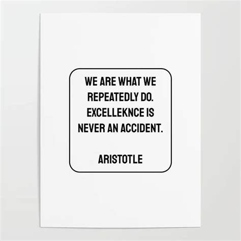 Aristotle philosophy quote on excellence Poster | Graphic-design ...