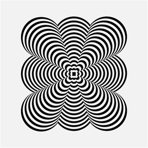 Premium Vector | Op art design swirl movement oval lines pattern and ...