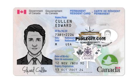 Canada ID Card Psd Template in 2021 | Psd template downloads, Psd templates, Templates