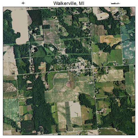 Aerial Photography Map of Walkerville, MI Michigan