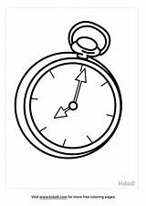 Pocket Watch Coloring Page sketch template