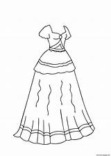 Printable Dresses Coloring Pages sketch template
