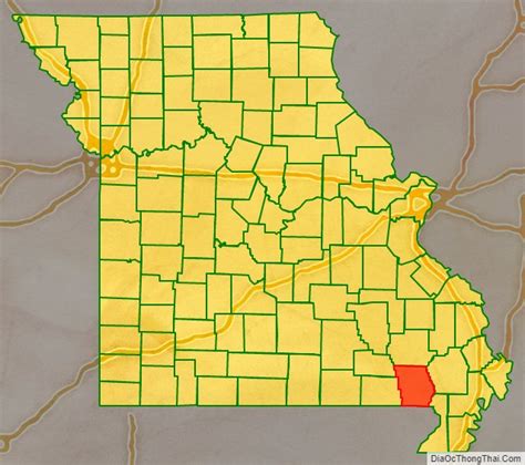 Map of Butler County, Missouri - Thong Thai Real