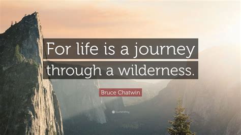 Bruce Chatwin Quote: “For life is a journey through a wilderness.” (9 wallpapers) - Quotefancy