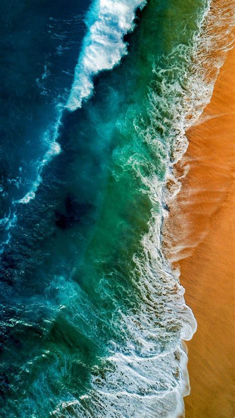 Beach Ocean Waves Sky View iPhone Wallpaper Iphone Wallpaper Earth, Handy Wallpaper, Ocean ...