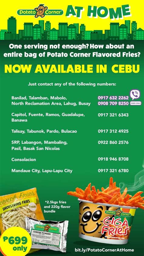 Potato Corner now delivers in Cebu