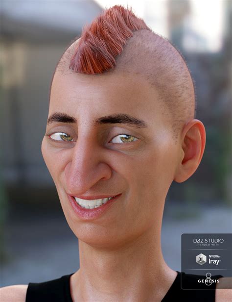 Short Mohawk Hair for Genesis 3 and 8 Male(s) | Daz 3D