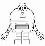 Cute Robot Coloring Page  Free Printable Pages For Kids sketch template