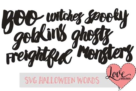 Halloween Words SVG File for Silhouette and Eclips