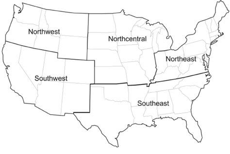 United States regions sampled in this study. | Download Scientific Diagram