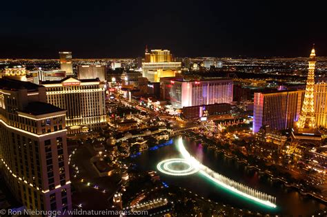 Vegas Strip at night | Las Vegas, Nevada. | Photos by Ron Niebrugge