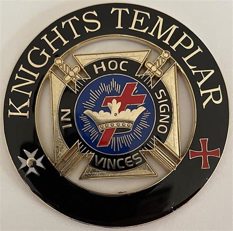 Knights Templar Cut Out Car Emblem-New! Collectibles Other Freemason Collectibles Masonic ...