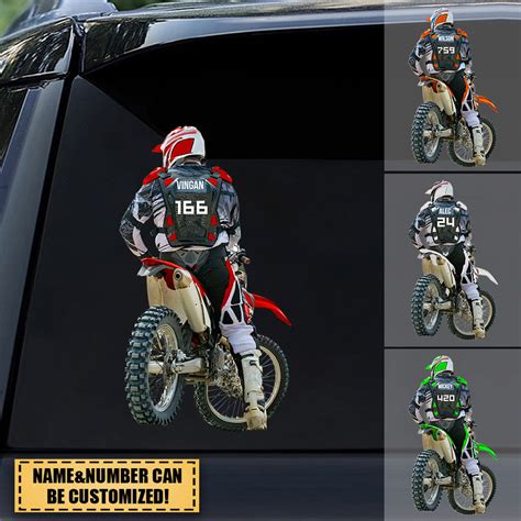 Personalized Motocross Racer Car Sticker - OKBANDS