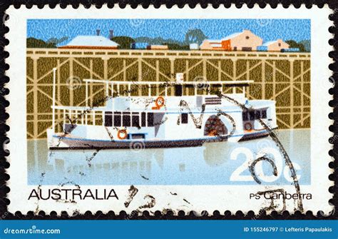 AUSTRALIA - CIRCA 1979: a Stamp Printed in Australia Shows Canberra ...