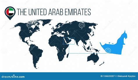 L'emplacement Des Emirats Arabes Unis Sur La Carte Du Monde Pour L ...