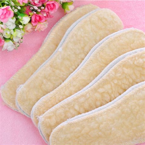 Fleece Thermal Insoles Snow Boots Warm Winter Comfort Pads Feet Care Massage Warm Unisex Shoes ...