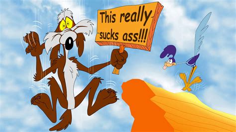 Wallpaper Looney Tunes, Road Runner, Wile E - Roadrunner And Wile E Coyote (#1826166) - HD ...