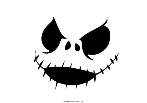 Jack Skellington Pumpkin Carving Stencils » Homemade Heather