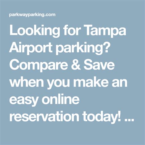 Looking for Tampa Airport parking? Compare & Save when you make an easy ...