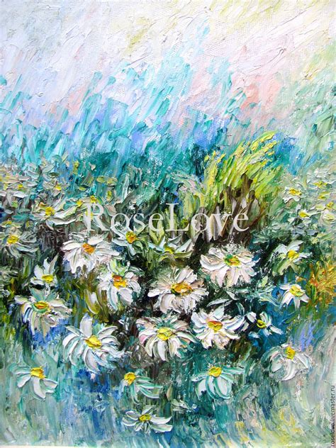 Field Of Daisies Painting at PaintingValley.com | Explore collection of ...