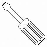 Screwdriver Coloring Clipartmag Sketch Page sketch template