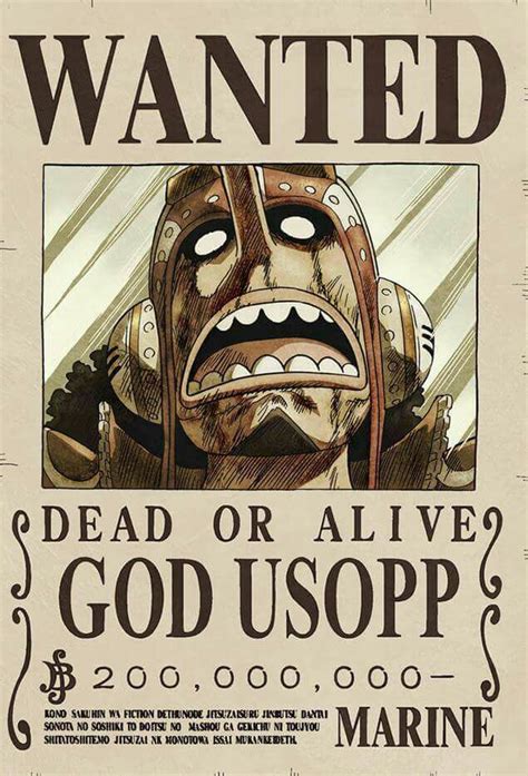 Wanted God Usopp | One piece bounties, One piece figure, One piece