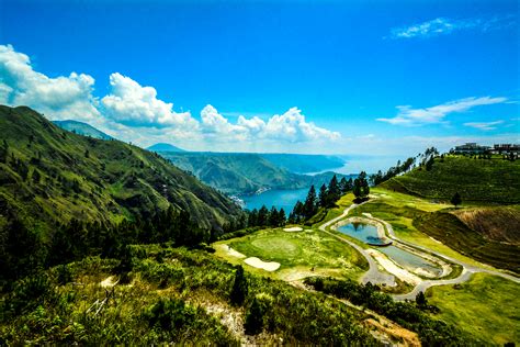 Bilder von Indonesien Lake Toba Sumatra Natur Gebirge Acker Himmel