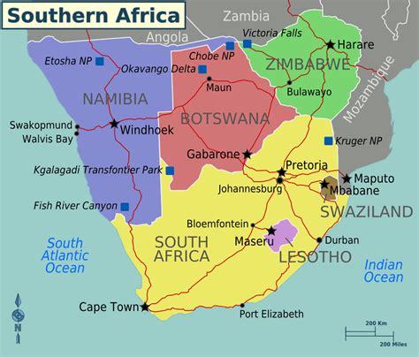 Africa Southern Africa Regions | Southern africa map, Southern africa ...